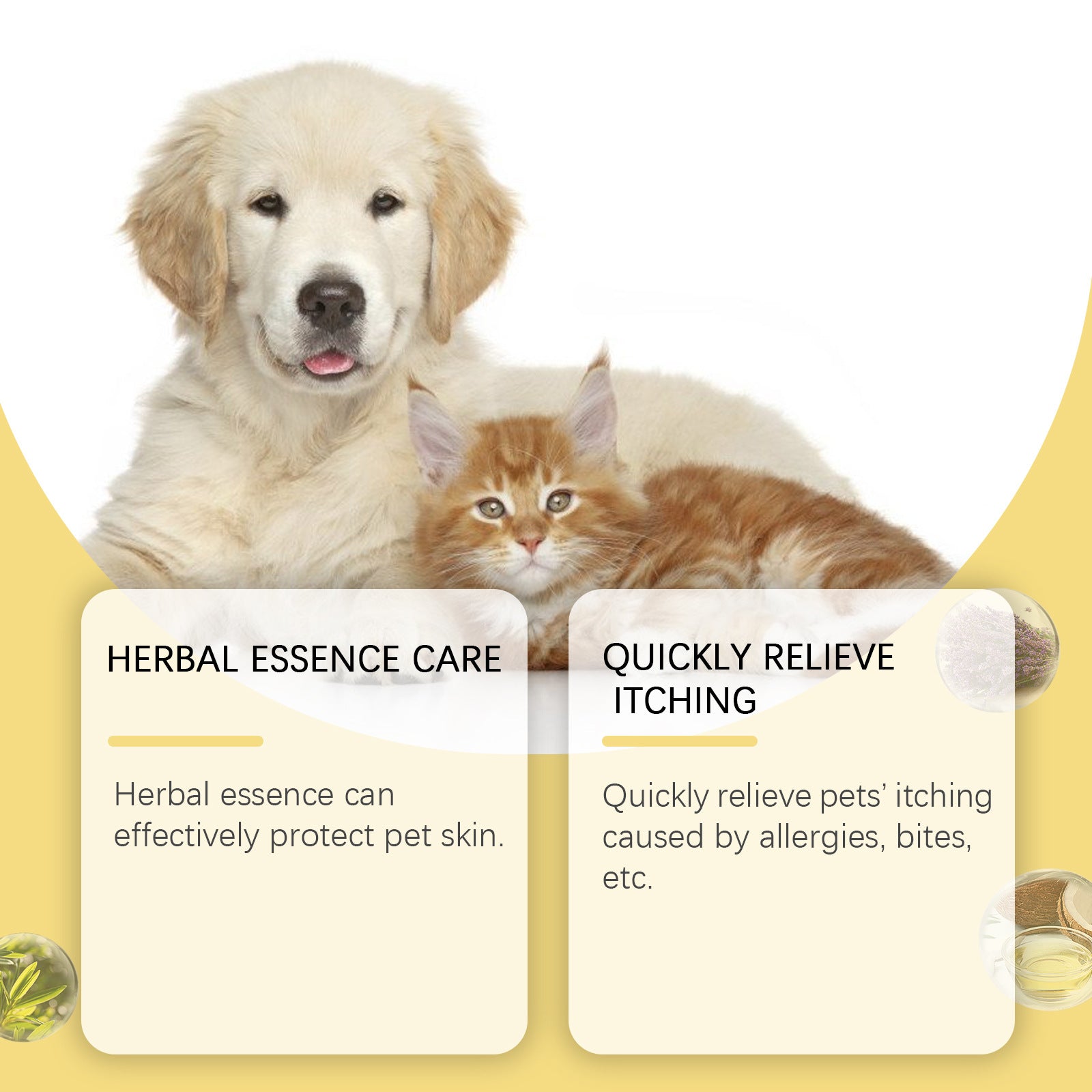 Yegbong Pet Skin Care Spray Gentle Ingredients Relieve Pet Skin Discomfort External Care Spray